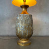 Mid Century Modern Gold Ceramic Lamp