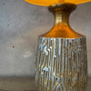 Mid Century Modern Gold Ceramic Lamp