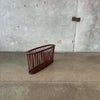 Mid Century Arthur Umanoff Walnut Magazine Holder Rack