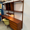 Mid Century Walnut Wall Unit Book Shelf By Barzilay