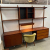 Mid Century Walnut Wall Unit Book Shelf By Barzilay