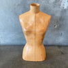 Antique Dressmaker Leather Mannequin Bust