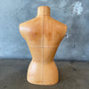 Antique Dressmaker Leather Mannequin Bust