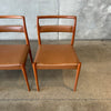 Rare Kai Kristiansen Dining Chairs for Oddensen Maskinsnedkeri, Denmark C. 1960