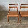 Rare Kai Kristiansen Dining Chairs for Oddensen Maskinsnedkeri, Denmark C. 1960