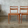 Rare Kai Kristiansen Dining Chairs for Oddensen Maskinsnedkeri, Denmark C. 1960