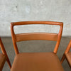 Rare Kai Kristiansen Dining Chairs for Oddensen Maskinsnedkeri, Denmark C. 1960