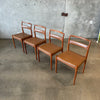 Rare Kai Kristiansen Dining Chairs for Oddensen Maskinsnedkeri, Denmark C. 1960