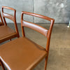 Rare Kai Kristiansen Dining Chairs for Oddensen Maskinsnedkeri, Denmark C. 1960