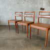 Rare Kai Kristiansen Dining Chairs for Oddensen Maskinsnedkeri, Denmark C. 1960