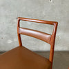 Rare Kai Kristiansen Dining Chairs for Oddensen Maskinsnedkeri, Denmark C. 1960