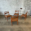 Rare Kai Kristiansen Dining Chairs for Oddensen Maskinsnedkeri, Denmark C. 1960