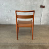 Rare Kai Kristiansen Dining Chairs for Oddensen Maskinsnedkeri, Denmark C. 1960