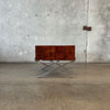 Rosewood and Chrome X Base Side Table USA c. 1960