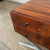 Rosewood and Chrome X Base Side Table USA c. 1960