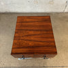 Rosewood and Chrome X Base Side Table USA c. 1960