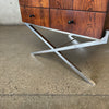 Rosewood and Chrome X Base Side Table USA c. 1960