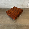 Rosewood and Chrome X Base Side Table USA c. 1960