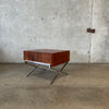 Rosewood and Chrome X Base Side Table USA c. 1960