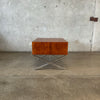 Rosewood and Chrome X Base Side Table USA c. 1960