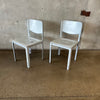 Pair of Leather Matteo Grassi Side Chairs - As Is