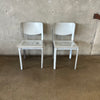 Pair of Leather Matteo Grassi Side Chairs - As Is