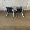 Pair of Leather Matteo Grassi Side Chairs - As Is