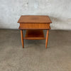 Mid Century Two-Tier End Table w/Drawer