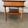 Mid Century Two-Tier End Table w/Drawer