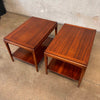 Pair of Lane Rhythm Walnut Two-Tier Side Tables