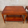 Pair of Lane Rhythm Walnut Two-Tier Side Tables