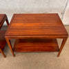 Pair of Lane Rhythm Walnut Two-Tier Side Tables