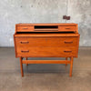 Mid Century 1960s Danish Teak Bureau Vanity By Arne Wahl Iverson