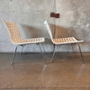 Pair of 1980s Leather Net Chairs By Giancarlo Vegni For Fasem - Italy