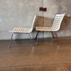 Pair of 1980s Leather Net Chairs By Giancarlo Vegni For Fasem - Italy