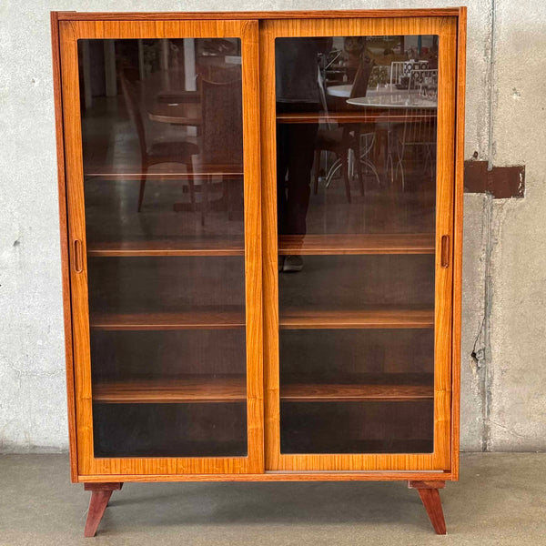 Danish Rosewood Lighted Curio Cabinet by Paul Hundevad