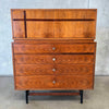 Mid Century Kroehler Signature Rosewood and Walnut Highboy Dresser