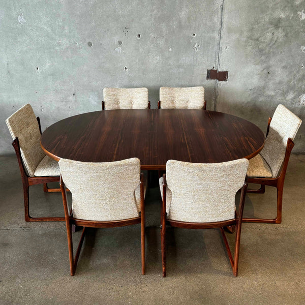 Mid Century Danish Rosewood Dining Set by Vamdrup Stolefabrik, 1960s