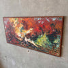 Vintage Abstract Painting with Heavy Impasto