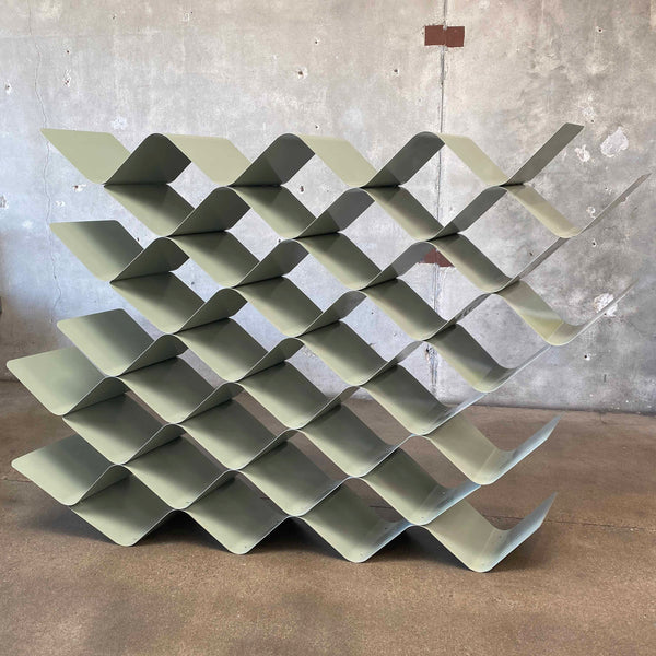 Mid Century Bookcase Metal Honeycomb Shelving