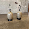 Pair of Faux Shagreen Lamps