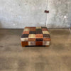 Leather Patchwork Coffee Table / Ottoman