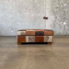 Leather Patchwork Coffee Table / Ottoman