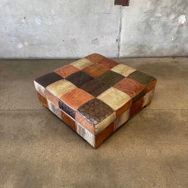 Leather Patchwork Coffee Table / Ottoman