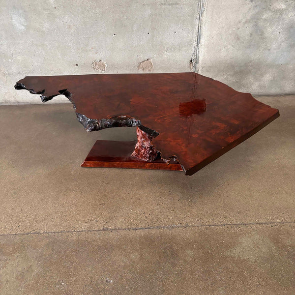 Vintage Redwood Slab Table c. 1960