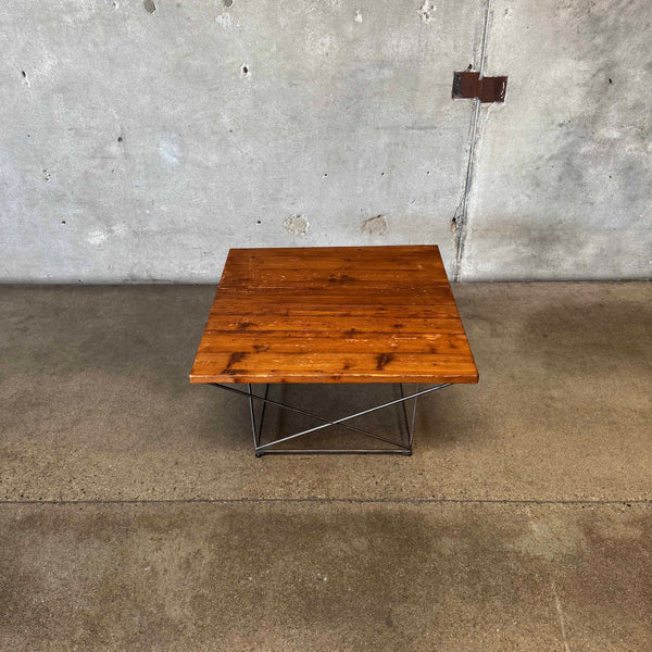 Geometric Steel & Wood Coffee Table