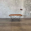 Geometric Steel & Wood Coffee Table