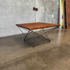 Geometric Steel & Wood Coffee Table