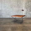 Geometric Steel & Wood Coffee Table