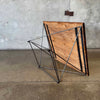 Geometric Steel & Wood Coffee Table